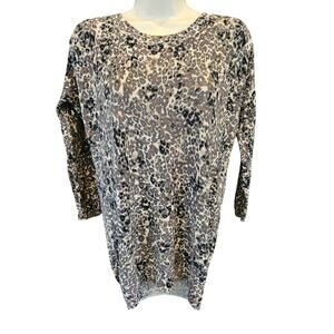 Wilfred cashmere silk blend leapord print sweater knit warm XS casual career
